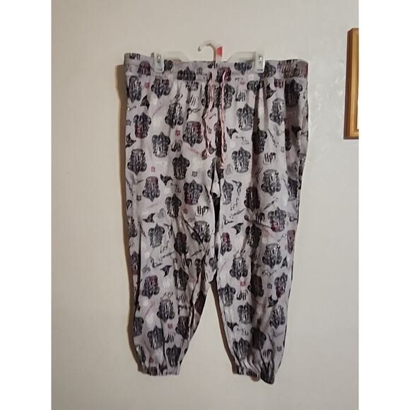 Harry Potter Pajama Lounge Pants Drawstring Waist Gray sz 2XL (18W-20W) Womens - Picture 1 of 6